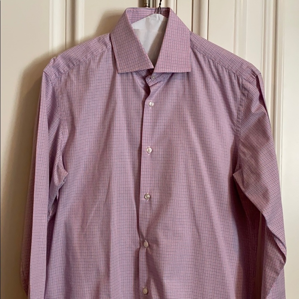 Boss pink and blue dress shirt